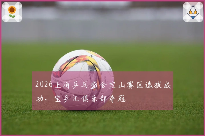 2026上海乒乓盛会宝山赛区选拔成功，宝乒汇俱乐部夺冠